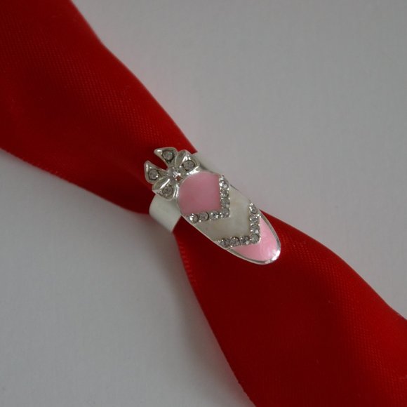 Fancy Fingernail Art Ring - Style #11 - Picture 6 of 10